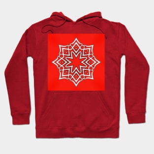 Bright Red Kaleidoscope Pattern (Seamless) 6 Hoodie